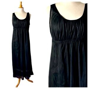 Vintage Val Mode Long Black Sheer Nightgown - Large